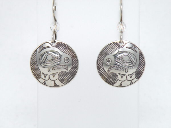 Jenny Lyn Silver Eagle Round Earrings