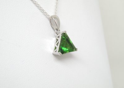 Triangle Pendant, new version.  These are set in Sterling Silver and have a clean, contemporary look.