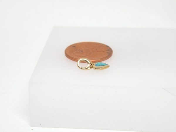Kabana 14k Petite Heart Pendant, 5 Star Opal Inlay  Sold - Image 6