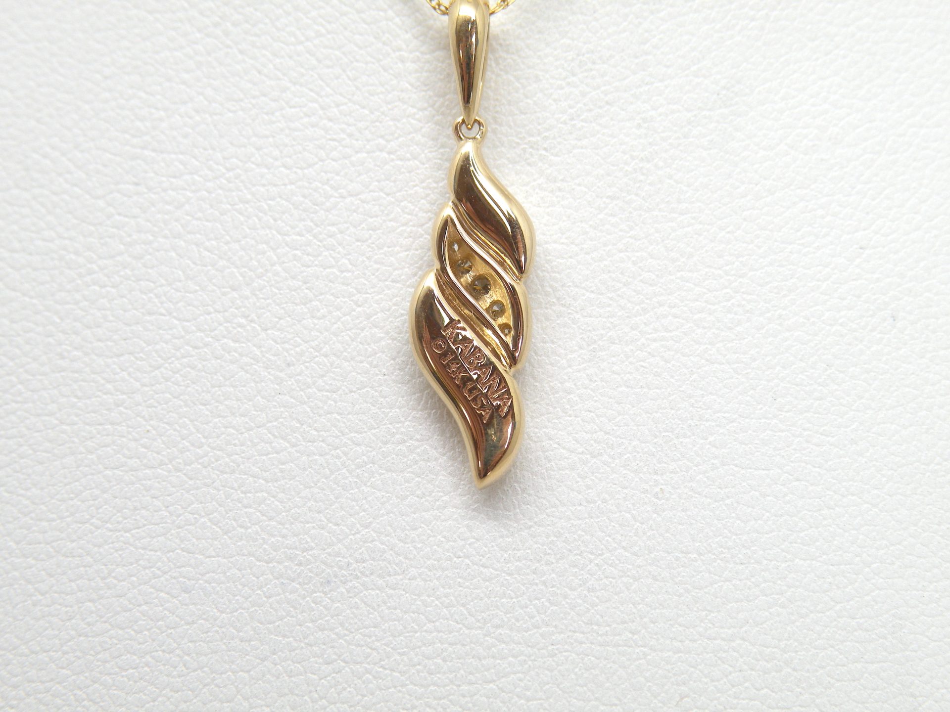 Kabana 14k Yellow Gold, Premium Opal, Diamonds Pendant - Image 7